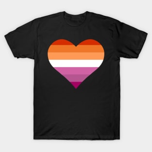 Lesbian Flag Heart T-Shirt
